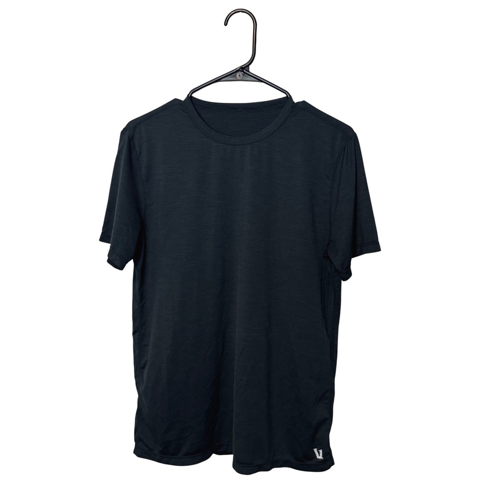 Vuori Grandview Tech Tee Mens Medium Navy Performance Mesh Workout Active Shirt